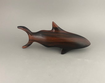 Carved Wood Shark Figurine