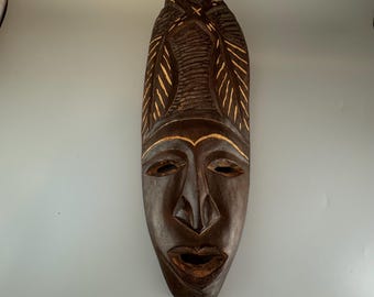 Carved African Mask - Height is 17”