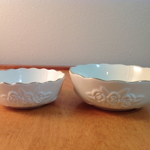 Lenox Bowls with Raised Roses - Elegant Serving Bowls Set