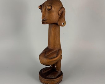 African Fertility God - Carved Wood African Tribal Statue