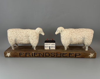 Friendsheep By David - Large Sheep Folk Art