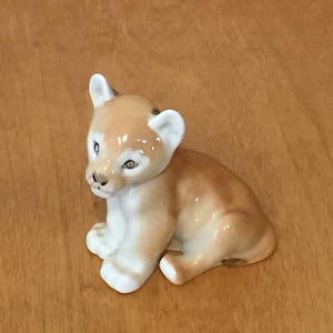 Lomonosov Lion Cub Figurine USSR Porcelain Russian Animal - Etsy