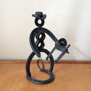 St Croix Forge Horse Show Art - Cowboy with Saddle - Free Shipping