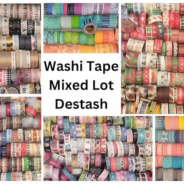 Washi tape Roll Destash, Mixed Lot, Grab Bag, Washi tape Mystery Bag, Random rolls of washi, journal accessories, planner tape, junk journal