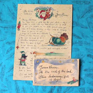 No1- The new sledge! Personalised Letter from Father Christmas or Santa, ideal for Christmas Morning, stockings, and elves!