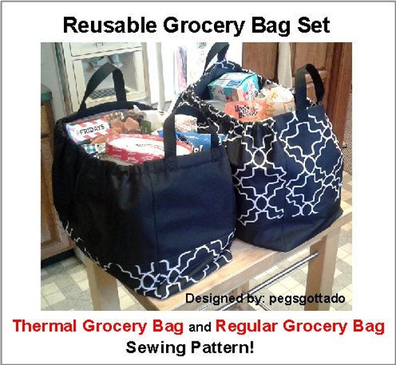 Easy To Sew Grocery Bag Set PDF Digital Sewing Pattern for all Etsy