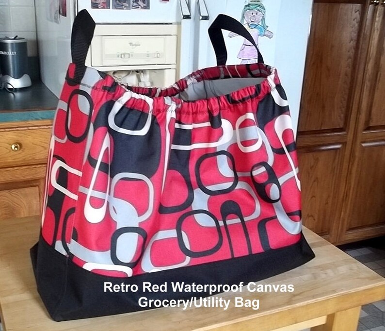 Handmade Reusable Waterproof Canvas Grocery Bag and Utility Etsy