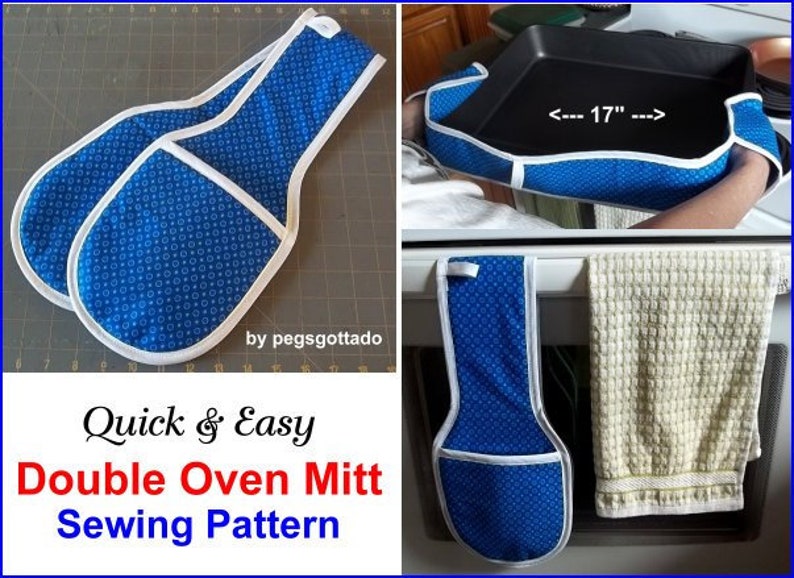 Double Oven Mitt Digital Sewing Pattern a great kitchen helper image 0