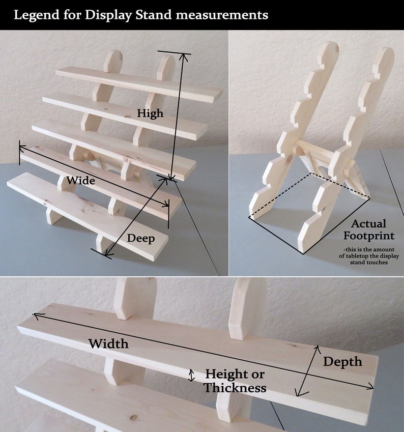 3-Shelf 24 Portable Tabletop Display Stand image 7