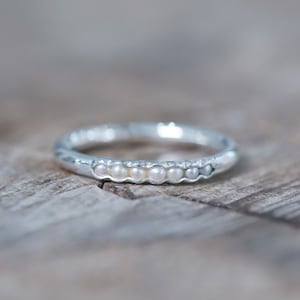 Freshwater Pearl Ring with Hidden Gems image 1