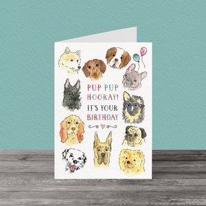 Pup pup hooray | dog | dog card | greeting card | birthday | card | melbourne made | australia