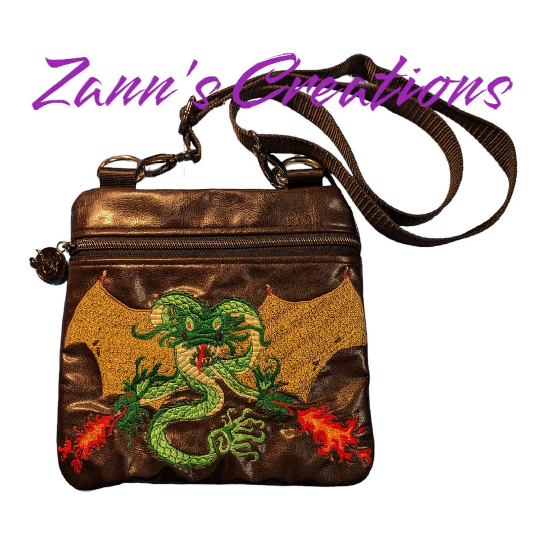 Three Headed Dragon Crossbody Bag FREE SHIPPING Etsy