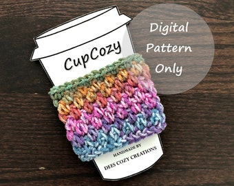 Patrón de crochet para funda de taza Forget Me Knot, SOLO PATRÓN PDF, Patrón de funda de taza, Patrón de crochet, Patrón de funda de café