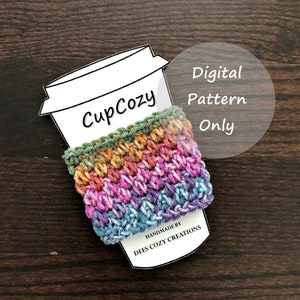 Forget Me Knot Cup Cozy Crochet Pattern, PDF PATTERN ONLY, Cup Cozy Pattern, Crochet Pattern, Coffee Cozy Pattern