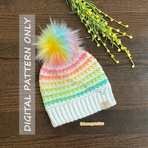 Pixie Wings Beanie, PDF PATTERN ONLY, Crochet Hat Pattern, Beanie Pattern, Winter Hat, Adult, Womans Beanie, Teen Hat, Child, Toddler Hat