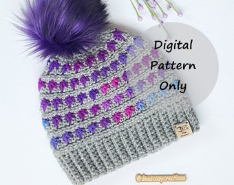Gorro de arce canadiense, SÓLO PATRÓN PDF, Patrón de sombrero de ganchillo, Patrón de gorro, Sombrero de invierno, Adulto, Gorro de mujer, Sombrero de adolescente, Niño, Sombrero de niño pequeño