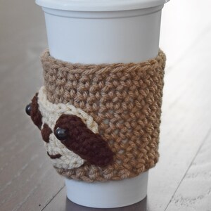 Sloth Cup Cozy Crochet Pattern PDF PATTERN ONLY, Cup Cozy Pattern, Crochet Pattern, Coffee Cozy, Coffee Sleeve image 3