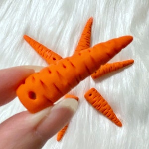 Carrot Noses, 1.75 inch, Nose for snowmen, Nose for plush snowman, sew on carrot nose, crochet, knit, polymer clay nose