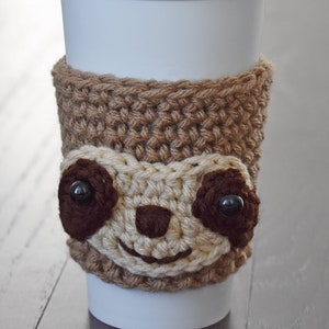 Sloth Cup Cozy Crochet Pattern PDF PATTERN ONLY, Cup Cozy Pattern, Crochet Pattern, Coffee Cozy, Coffee Sleeve image 2