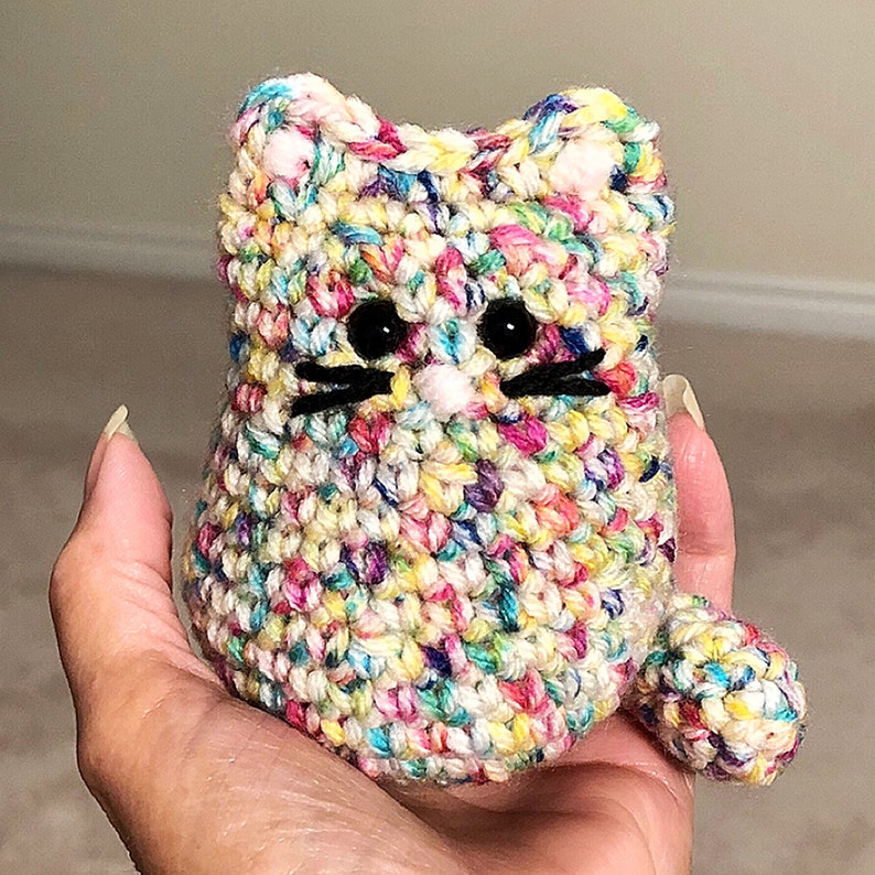Crochet Cat Cat Stuffy Mini Kitty Stuffed Cat Rainbow Cat | Etsy