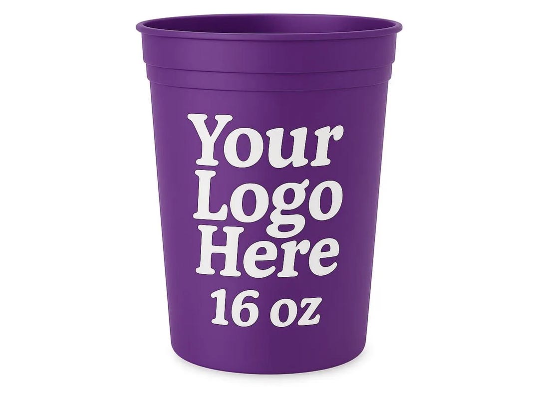 Personalized 16 Oz Stadium Cups  Custom Reusable and Durable Plastic Party  Cups for Tailgates, Weddings, Events & Celebrations - Purple - Etsy