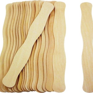 25ct Wavy Wood Fan Handles 8 image 1