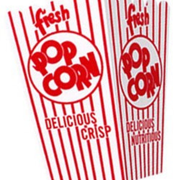 50ct Vintage Movie Popcorn Scoop Boxes