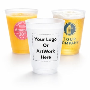 Custom Frost Flex Cups, Personalized Reusable Party Cups for Weddings, Birthdays & Events