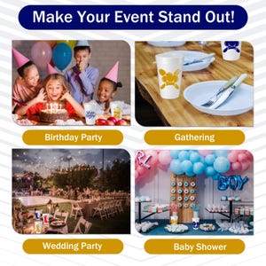 Disposable Styrofoam Cups with Custom Printed Logo, Picture & Text | Personalized foam cups for Parties, weddings, and Events Bild 7