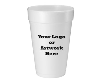 Disposable Styrofoam Cups with Custom Printed Logo, Picture & Text | Personalized foam cups for Parties, weddings, and Events