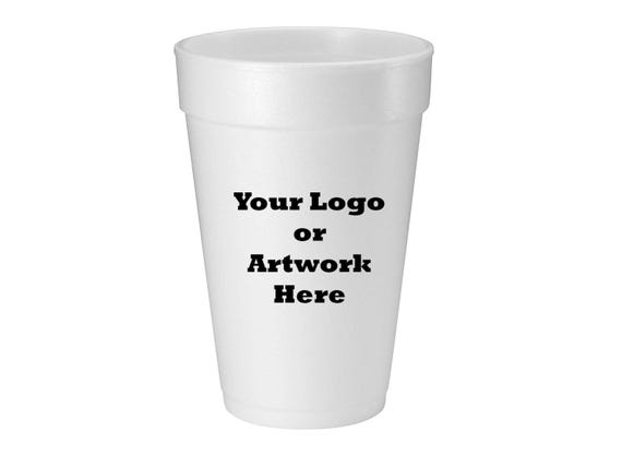 Disposable Styrofoam Cups with Custom Printed Logo, Picture & Text | Personalized foam cups for Parties, weddings, and Events
