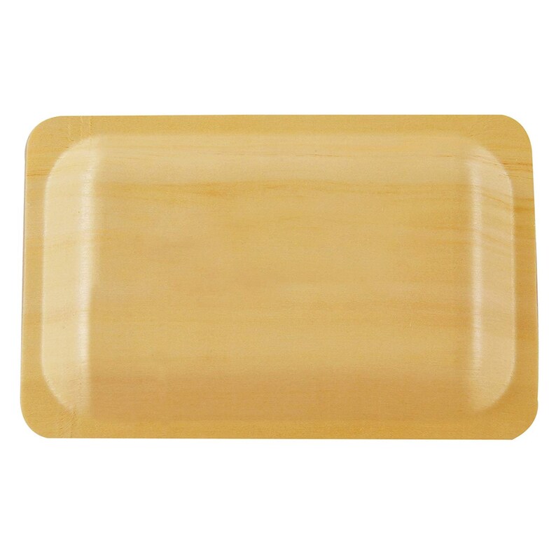 7 Disposable Wooden Rectangular Plates Pack of 50 Etsy