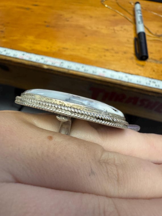 Statement Dendritic Agate Ring in Sterling Silver - image 2