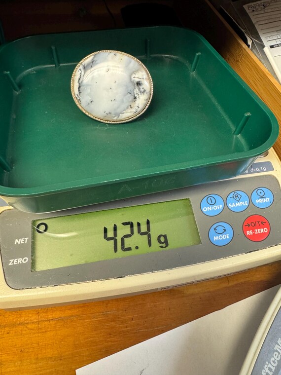 Statement Dendritic Agate Ring in Sterling Silver - image 6