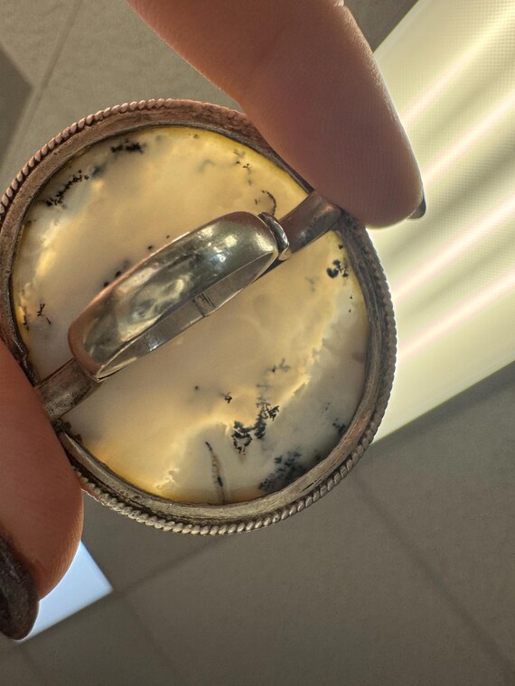 Statement Dendritic Agate Ring in Sterling Silver - image 10