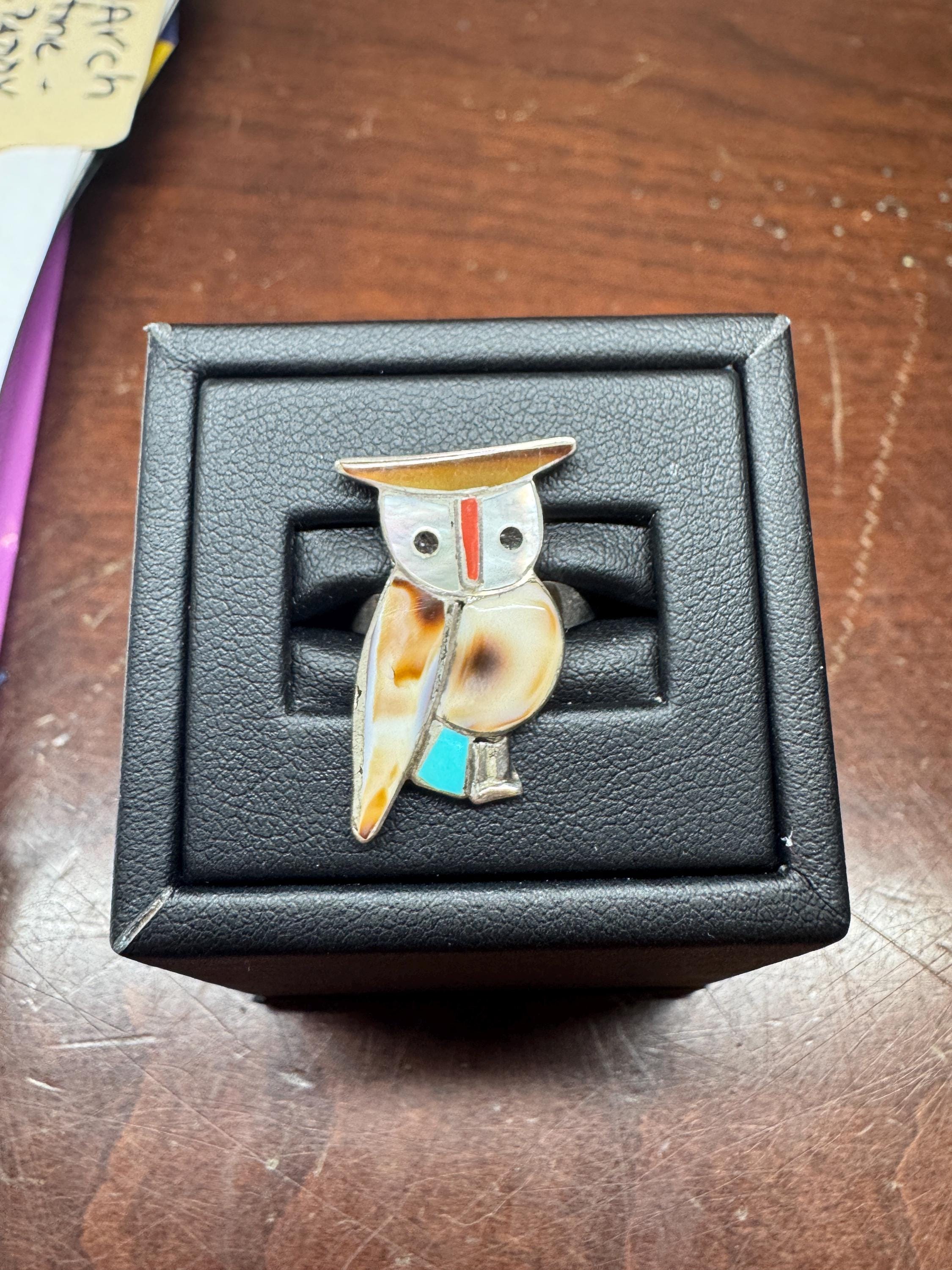 vintage Zuni owl ring