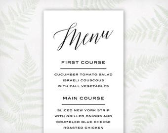 wedding menu design etsy