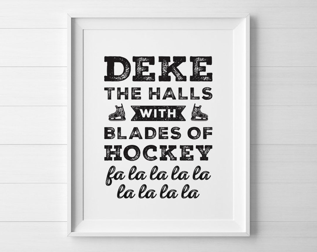 PRINTABLE Hockey Coach Gifts, Funny Christmas Decor, Black and White