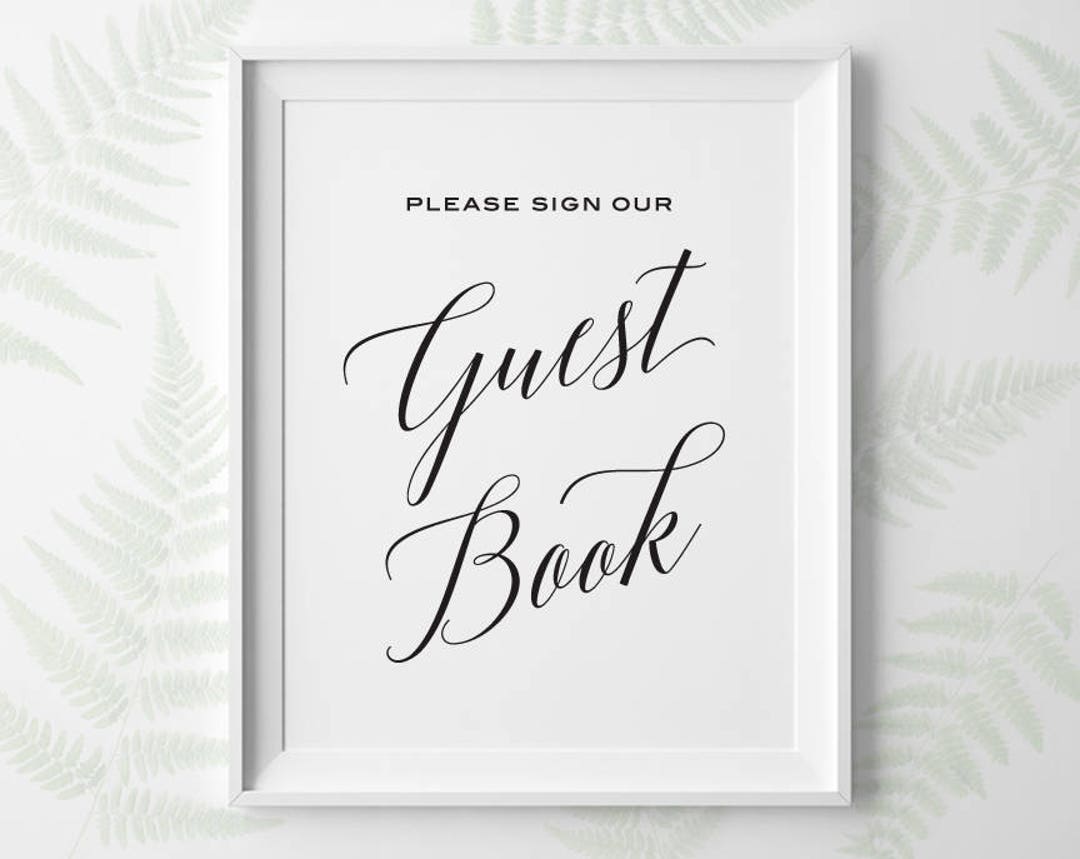 PRINTABLE Wedding Signs Modern Wedding Please Sign Our Guest - Etsy
