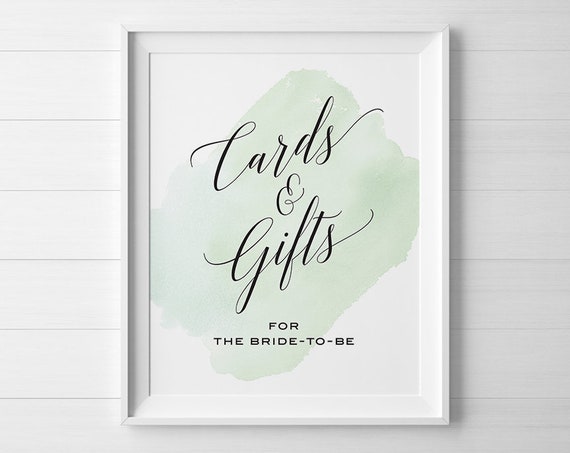 PRINTABLE Bridal Shower Symptoms, Innovative Marriage ceremony Shower Playing cards and Items for the Bride-toward-be Indication, Eco-friendly Watercolor Card Box Present Desk BS2GP picture relating to Printable Bridal Shower Signs referred to as PRINTABLE Bridal Shower Symptoms, Ground breaking Marriage Shower Playing cards and Items for the Bride-towards-be Indicator, Inexperienced Watercolor Card Box Reward Desk BS2GP