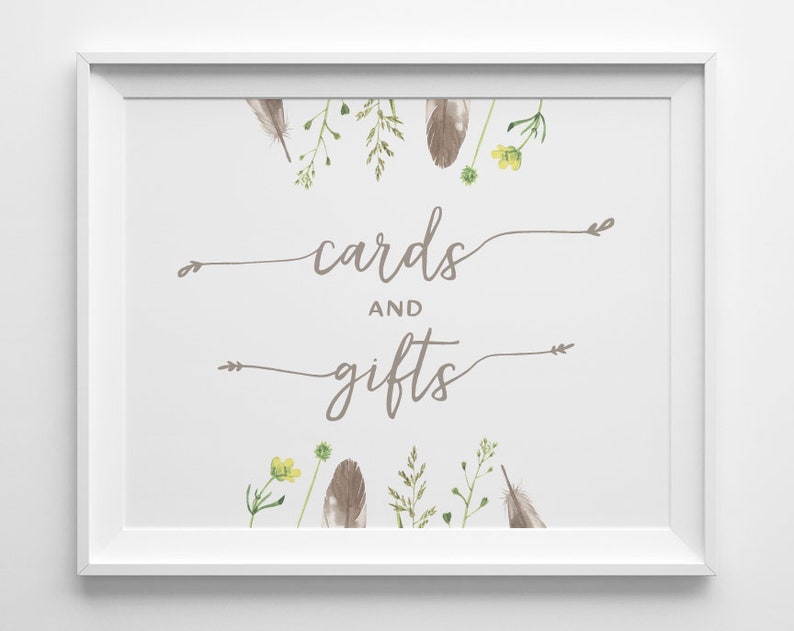 PRINTABLE Boho Wedding Signs Bohemian Wedding Cards and Gifts | Etsy