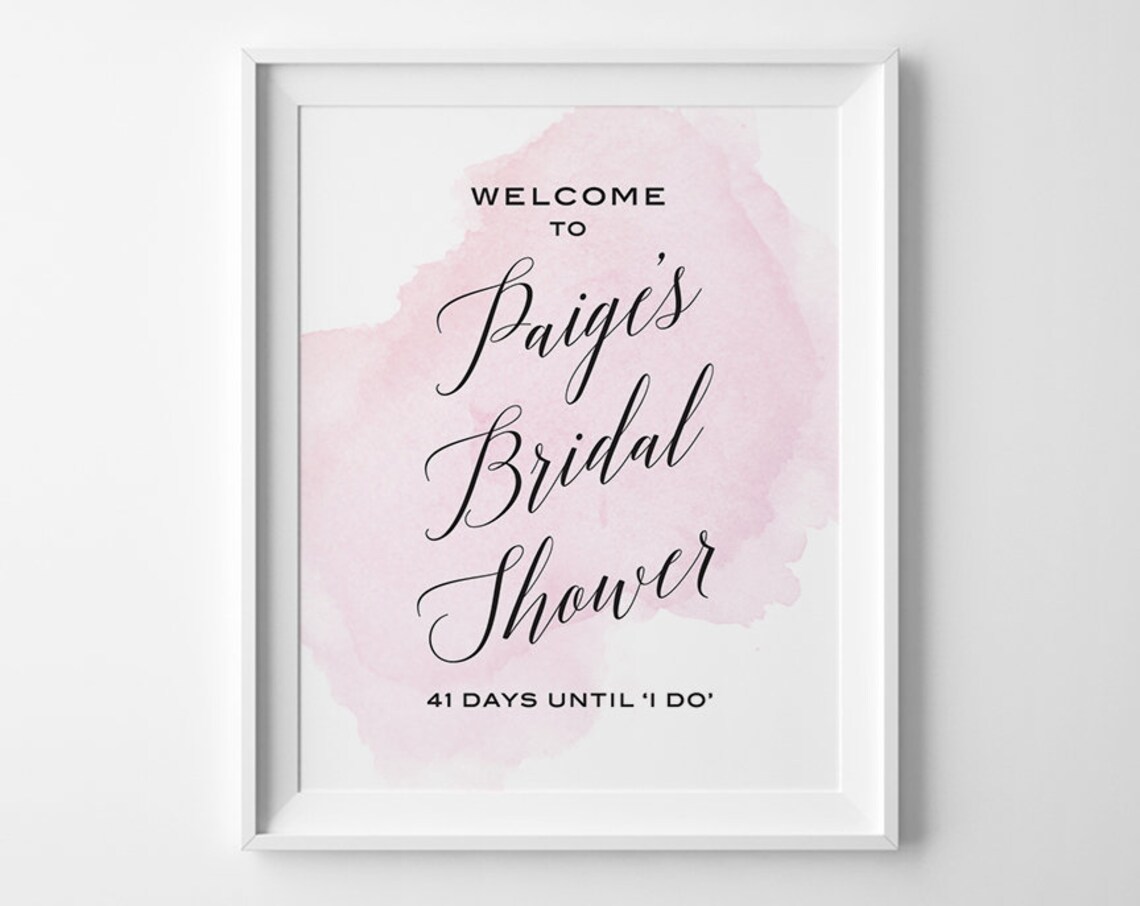 PRINTABLE Modern Bridal Shower Signs Personalized Wedding - Etsy