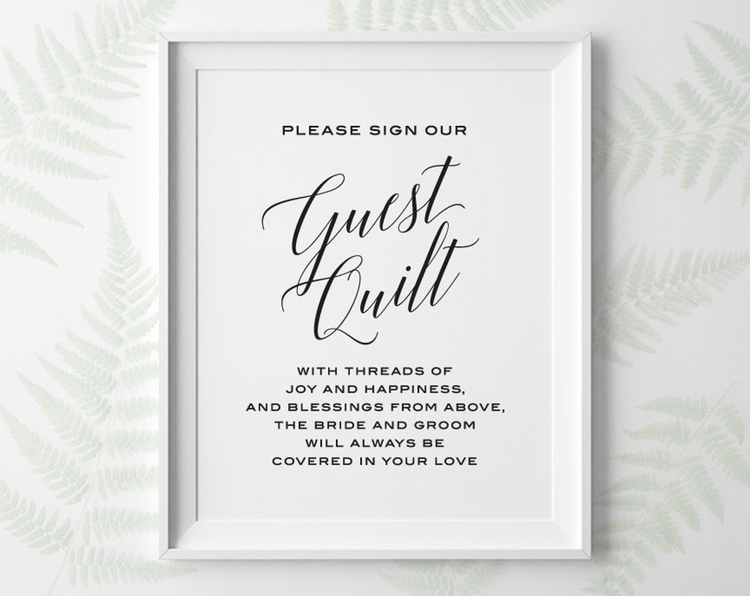 PRINTABLE Wedding Signs, Modern Wedding Please Sign Our Guest Quilt ...