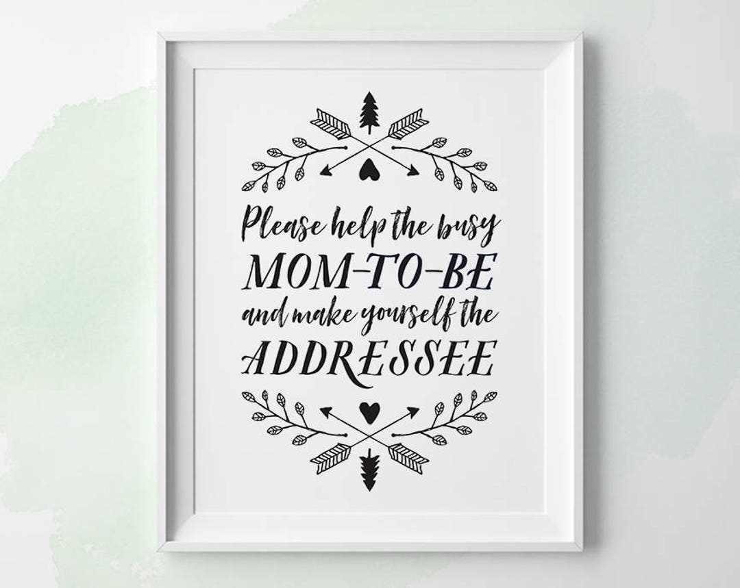 PRINTABLE Baby Shower Thank You Card Envelope Addressing Sign, Rustic