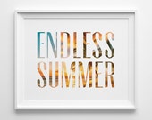 Personalized Endless Summer Poster Including Your Photo, Beach Decor, Surf Art, Sunset Photography, The Endless Summer Print, Surf Decor