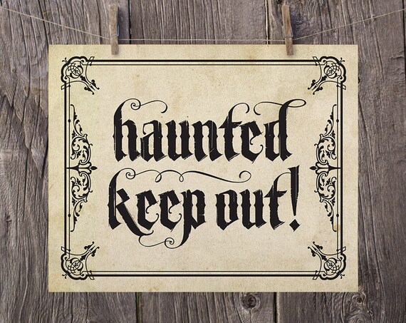 PRINTABLE Halloween Decor Haunted Keep Out Sign Gothic Etsy PRINTABLE Halloween Decor Haunted Keep Out Sign Gothic Etsy