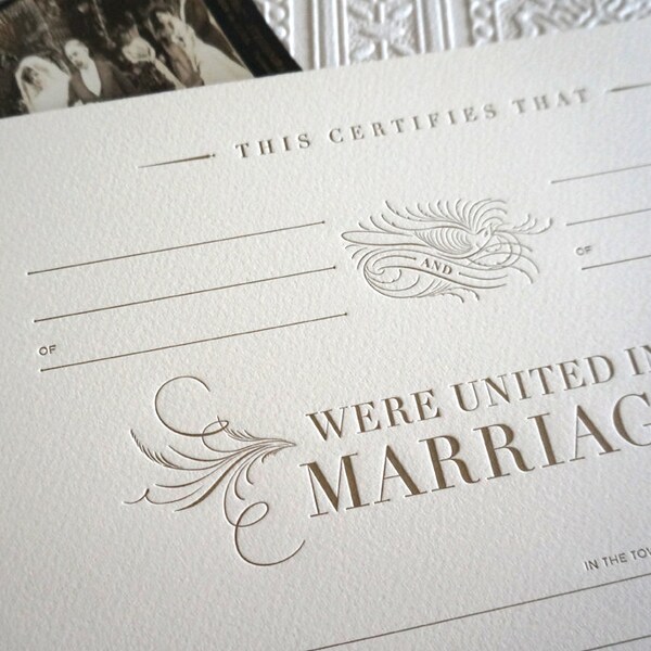 Quaker Marriage Certificate - Etsy