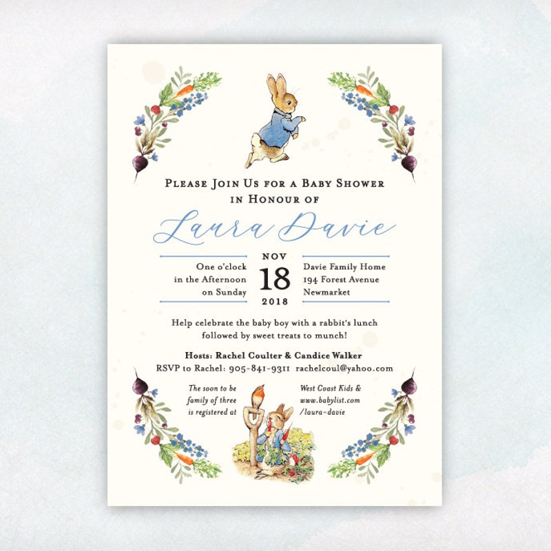 Peter Rabbit Invite - Etsy