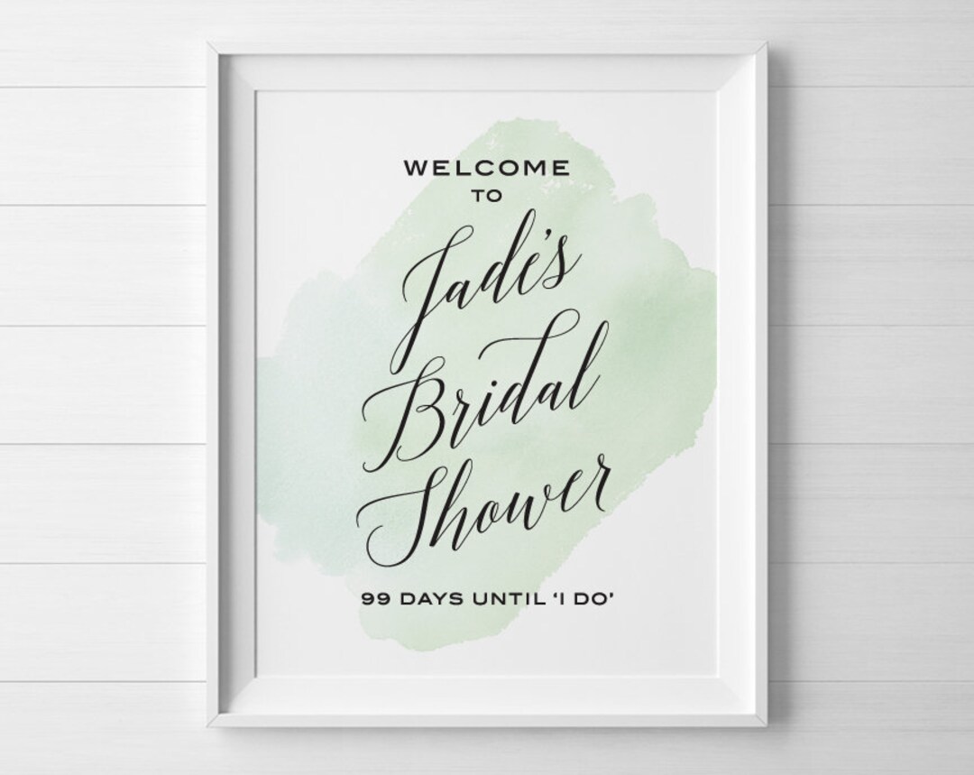 PRINTABLE Modern Bridal Shower Signs, Personalized Wedding Shower ...