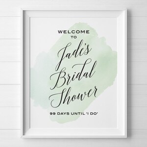 PRINTABLE Modern Bridal Shower Signs, Personalized Wedding Shower ...